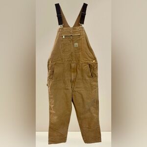Carhartt Tan Work Overalls, 42 x 34